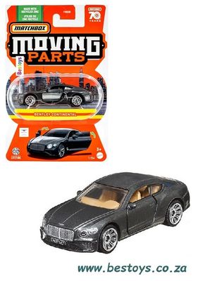 Matchbox Diecast Model Car Moving Parts Bentley Continental 70th Anniversary 1/64 scale