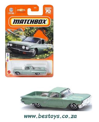 Matchbox Diecast Model Car 2023 29/100 Chevy Chevrolet El Camino 1960 70th Anniversary 1/64 scale