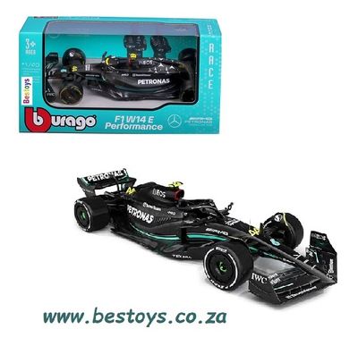 Burago 38080 Formula 1 F1 Mercedes AMG W14 E 2023 GP No 44 Hamilton &quot;Petronas&quot;