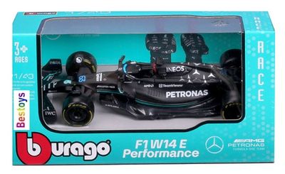Burago 38080 Formula 1 F1 Mercedes AMG W14 E 2023 GP No 63 Russell "Petronas"