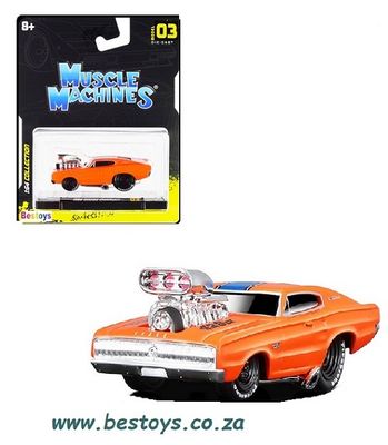 Maisto Muscle Machines Diecast Model Car Dodge Charger 1966 1/64 scale