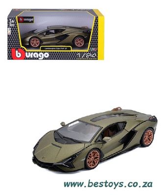 Burago Diecast Model Car 21099 Lamborghini Sian FKP 37 1/24 scale