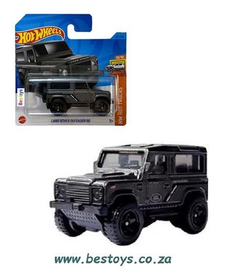 Hotwheels Hot Wheels Diecast Model Car 2023 227/250 Land Rover Defender 90 Hot Trucks 1/64 scale