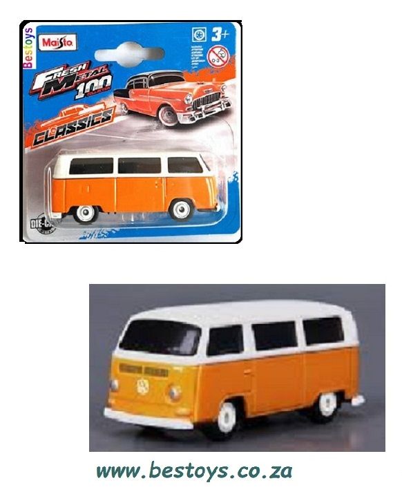Maisto Diecast Model Car VW Volkswagen Kombi T 2 T2 Bus 1/64 scale