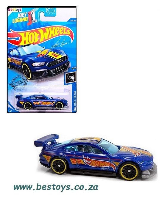 Hotwheels Hot Wheels Diecast Model Car 2020 222/250 Ford Mustang GT Custom 2018 No 22 Race Team 1/64 scale