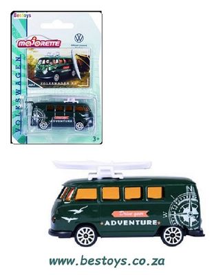 Majorette Diecast Model Car VW Volkswagen Kombi T 1 T1 Bus + Kayak 1/64 scale