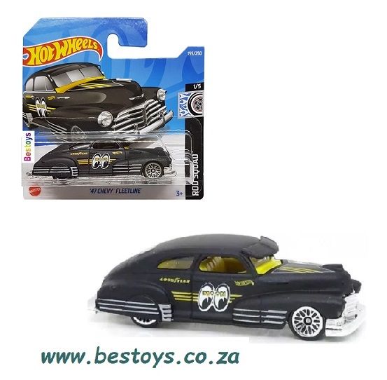 Hotwheels Hot Wheels Diecast Model Car 2022 155/250 Chevy Chevrolet Fleetline 1947 Mooneyes Rod Squad 1/64 scale