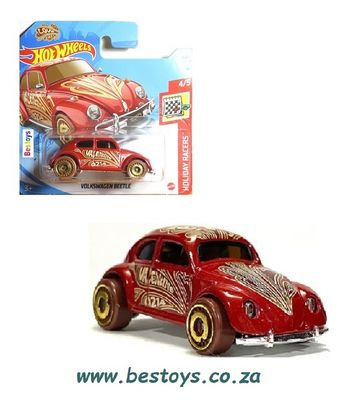 Hotwheels Hot Wheels Diecast Model Car 2021 96/250 VW Volkswagen Beetle Holiday Racers Valentine 1/64 scale