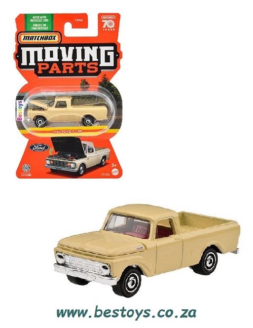 Matchbox Diecast Model Car Moving Parts Ford F 100 F100 Pickup 1963 70th Anniversary 1/64 scale