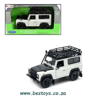 Welly Diecast Model Car 22498 Land Rover Defender 90 with snorkel 1/24 scale