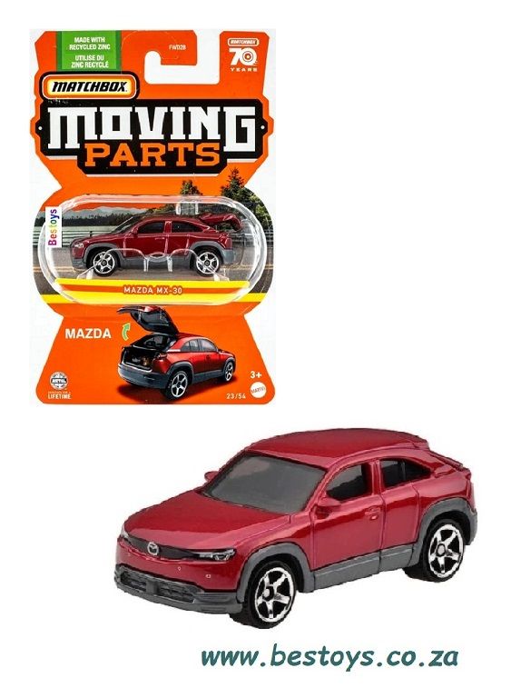Matchbox Diecast Model Car Moving Parts Mazda MX 30 MX30 70th Anniversary 1/64 scale