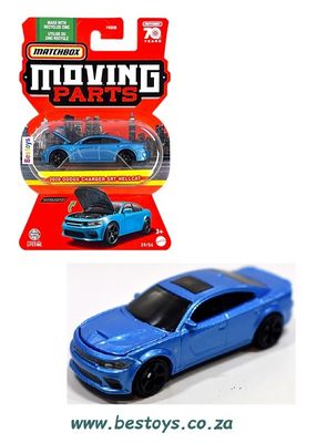 Matchbox Diecast Model Car Moving Parts Dodge Charger SRT Hellcat 2020 70th Anniversary 1/64 scale