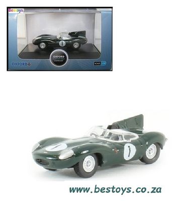 Oxford Diecast Model Car DTYP001 Jaguar D type Le Mans No 1 1956 1/76 OO railway scale
