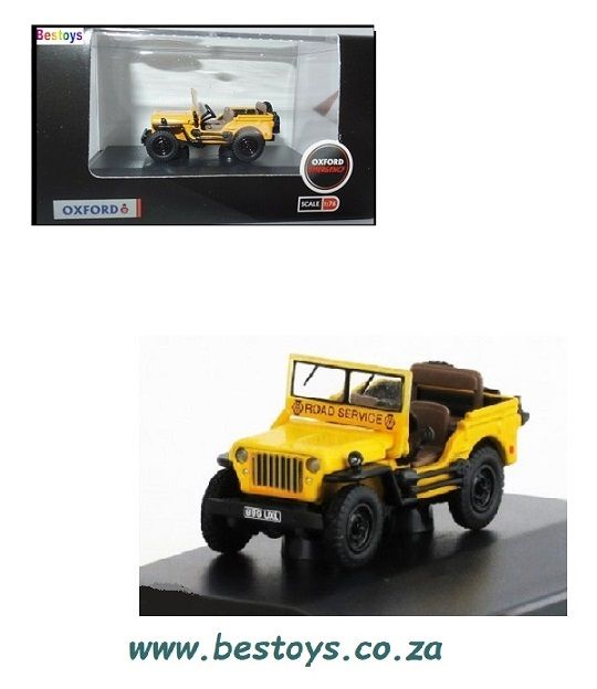 Oxford Diecast Model Car WMB005 Willys Jeep MB &quot;AA&quot; 1/76 OO railway scale