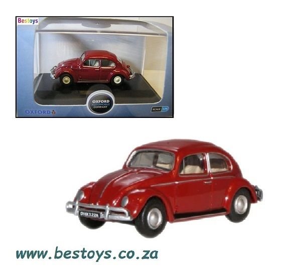 Oxford Diecast Model Car VWB002 VW Volkswagen Beetle 1/76 OO railway scale