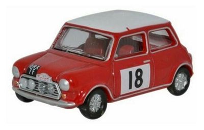 Oxford Diecast Model Car MCS001 Mini Cooper S Mk 2 Mk2  Rally Monte Carlo No 18 Motorsport 1/76 OO railway scale