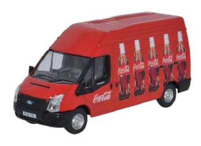 Oxford Diecast Model Car FT013CC Ford Transit High Roof LWB Van "Coca Cola" 1/76 OO railway scale