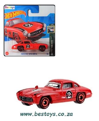Hotwheels Hot Wheels Diecast Model Car 2023 27/250 Mercedes Benz 300 SL 300SL No 2 Retro Racers 1/64 scale