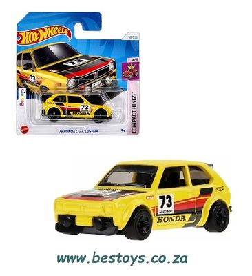 Hot Wheels Hotwheels 2024 90/250 Honda Civic Custom 1973 No 73 Compact Kings 1/64 scale