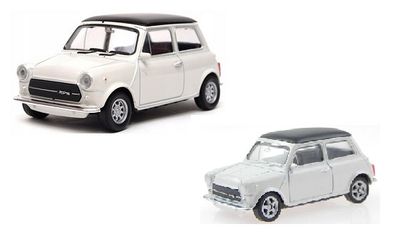 Welly Diecast Model Car Set Mini Cooper 1300 Twinpack 1/32 + 1/55 scale