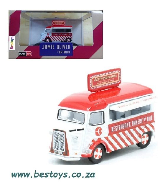 Oxford Diecast Model Car CIT002 Citroen H Catering Van Jamie Oliver Gatwick 1/76 OO railway scale