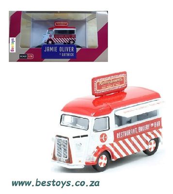 Oxford Diecast Model Car CIT002 Citroen H Catering Van Jamie Oliver Gatwick 1/76 OO railway scale