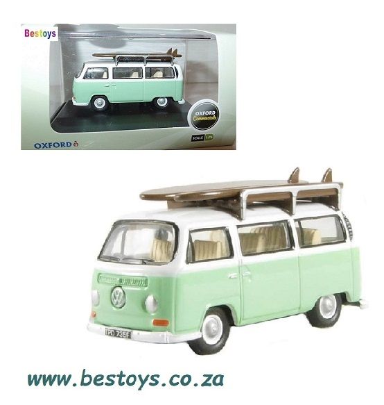 Oxford Diecast Model Car VW007 VW Volkswagen Kombi T 2 T2 + Surfboards 1/76 OO railway scale