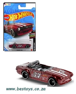 Hotwheels Hot Wheels Diecast Model Car 2021 9/250 Triumph TR 6 TR6 No 54 Race Day 1/64 scale