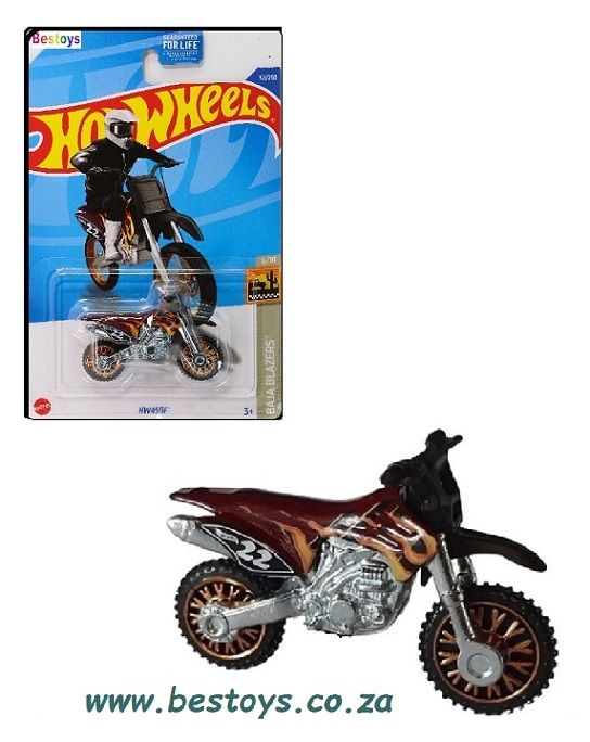 Hotwheels Hot Wheels Diecast Model Bike Motorcycle 2022 52/250 HW 450 F 450F No 22 Baja Blazers