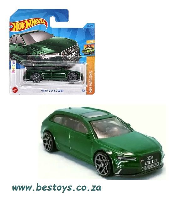 Hotwheels Hot Wheels Diecast Model Car 2023 187/250 Audi RS Avant Stationwagon 2017 Wagons 1/64 scale