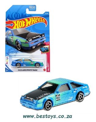 Hotwheels Hot Wheels Diecast Model Car 2021 31/250 Toyota AE 86 AE86 Sprinter Trueno &quot;Falken&quot; Drift 1/64 scale