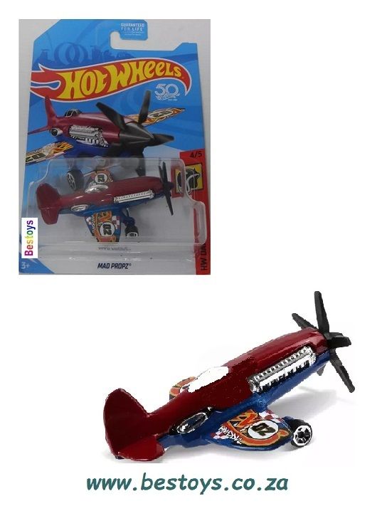 Hotwheels Hot Wheels Diecast Model Plane 2018 50th Anniv Target Exclusive Mad Propz No 20 Daredevils