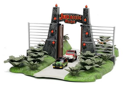 JADA Nano Set 34244 Jurassic Park Cars + Dinosaurs Diorama Movie Film TV