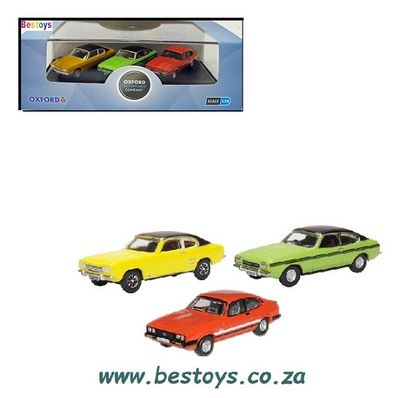 Oxford Diecast Model Car  SET69 Ford Capri Mk 1 MK1 Mk 2 MK2 Mk 3 MK3 1/76 OO railway scale