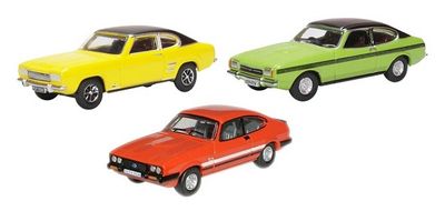 Oxford SET69 Ford Capri Mk 1 MK1 Mk 2 MK2 Mk 3 MK3 1/76 OO railway scale