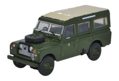 Oxford Diecast Model LAN2007 Land Rover Series II 2 Stationwagon Military 1/76 OO railway scale