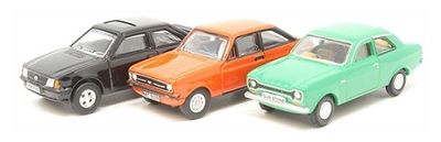 Oxford SET70 Ford Escort Mk 1 Mk1 Mk 2 Mk2 XR3i 1/76 OO railway scale