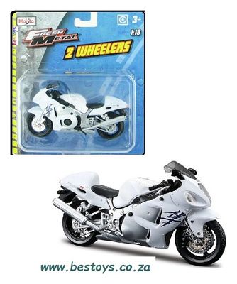 Maisto Diecast Bike Motorcycle Suzuki GSX 1300 R 1300R Hayabusa 1/18 scale
