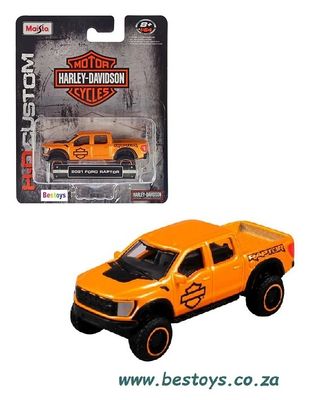Maisto Harley Davidson Series Ford Raptor Pickup 2021 1/64 scale