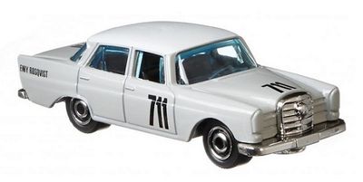 Matchbox Diecast Model Car 2020 100/100 Mercedes Benz 220 SE Sedan 1962 Rally No 711 Rosqvist 1/64 scale
