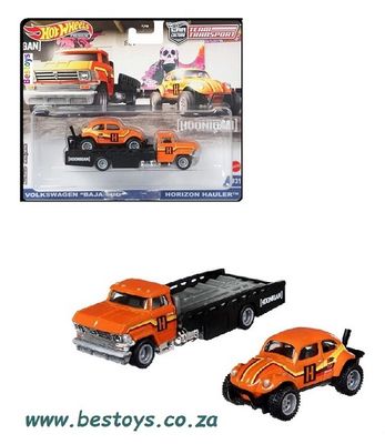 Hotwheels Hot Wheels Diecast Model Car Culture Team Transport VW Volkswagen Baja Bug + Horizon Hauler &quot;Hoonigan&quot; new in pack