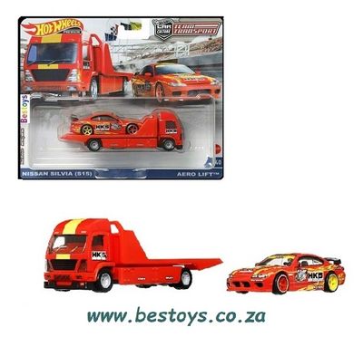 Hotwheels Hot Wheels Diecast Model Car Culture Team Transport Nissan Silvia S15 + Aero Lift &quot;HKS&quot; Transporter Truck