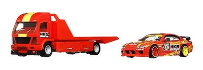 Hotwheels Hot Wheels Diecast Model Car Culture Team Transport Nissan Silvia S15 + Aero Lift "HKS" Transporter Truck