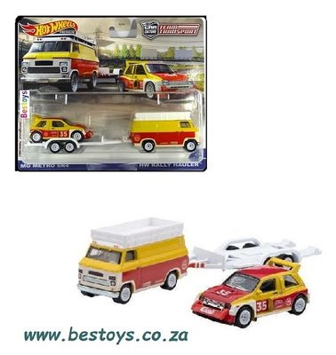 Hotwheels Hot Wheels Diecast Model Car Culture Team Transport MG Metro 6R4 + Rally Hauler + Trailer