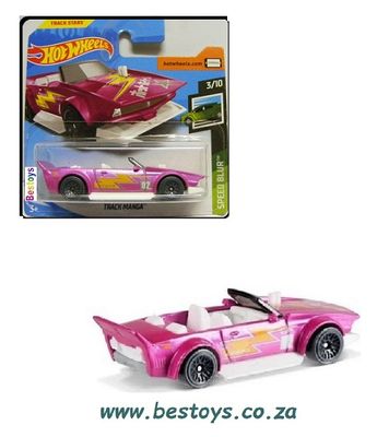 Hotwheels Hot Wheels Diecast Model Car 2019 86/250 Track Manga Speed Blur 1/64 scale