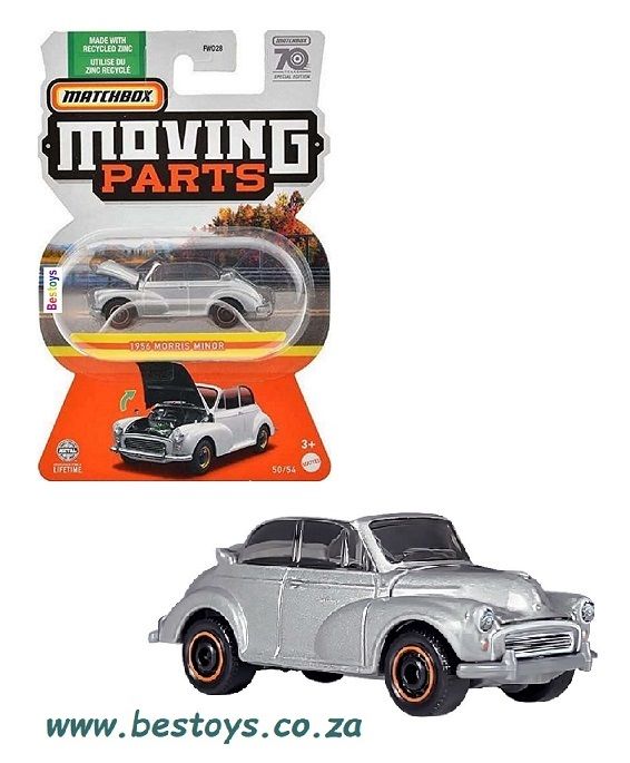 Matchbox Diecast Model Car Moving Parts Morris Minor Conv 1956 70th Anniversary 1/64 scale