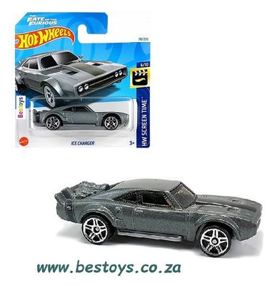 Hotwheels Hot Wheels Diecast Model Car 2024 78/250 Ice Charger Fast &amp; Furious Screen Time Movie Film 1/64 scale