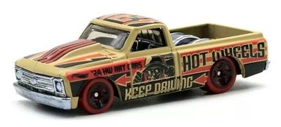 Hotwheels Hot Wheels Diecast Model Car 2024 83/250 Chevy Chevrolet C 10 C10 Pickup 1967 Art Cars 1/64 scale