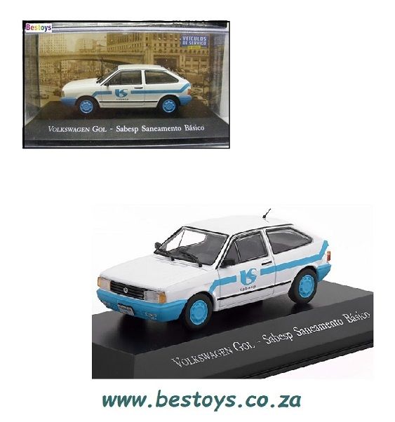 Diecast Model Car Brazilian Service Vehicle Collection VW Volkswagen Gol &quot;Sabesp&quot; Water Management 1/43 scale