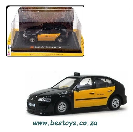 World Taxi Diecast Model Car Collection Seat Leon Barcelona 1999 1/43 scale